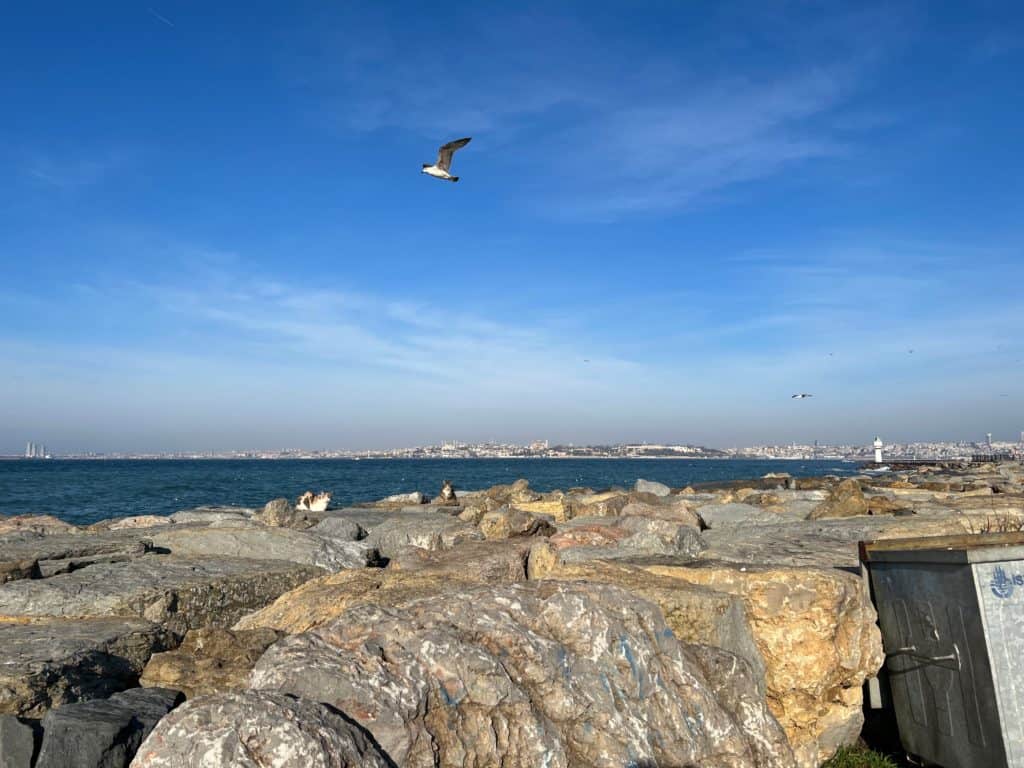 A view of the European Side of Istanbul from Kadikoy