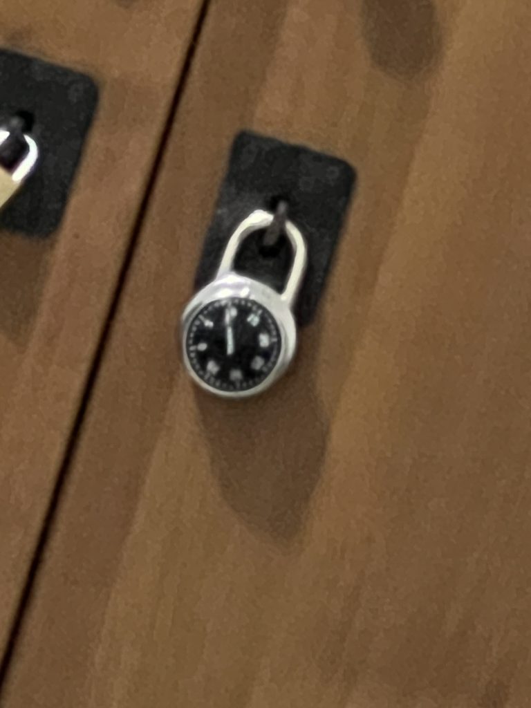 Padlock used for 7 months of traveling. My trusty padlock from middle school gym class.