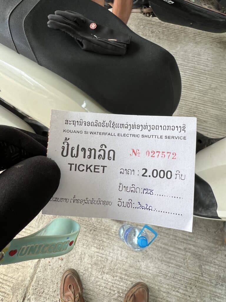 Kuang Si Parking Cost