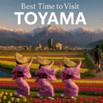 Best time to visit Toyama Japan: Sakura cherry blossoms, Tulip fair, hiking, Tateyama Kurobe Alpine Route, Toyama City, Kaze No Obon Festival