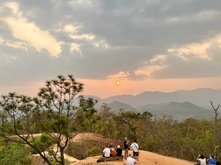 A little sandy trail in Pai, Thailand has many narrow trails that you want to have a good grip on!